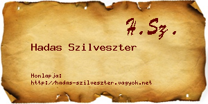 Hadas Szilveszter névjegykártya
